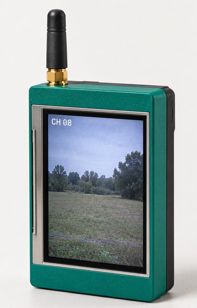 Standard FPV video scanner with a large screen showing a field
